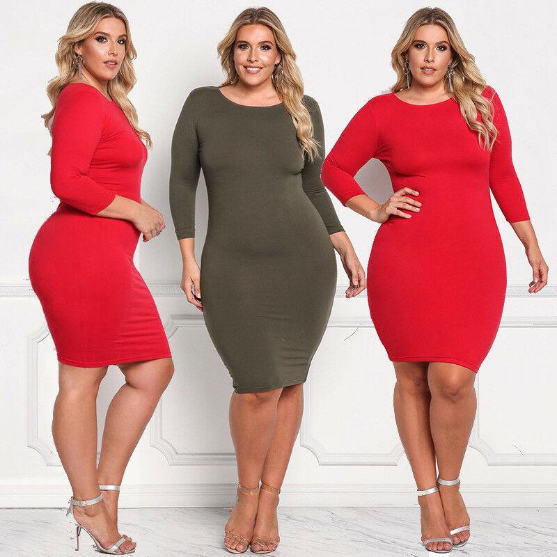 Plus Size Casual Long Sleeve Short Dress-STYLEGOING