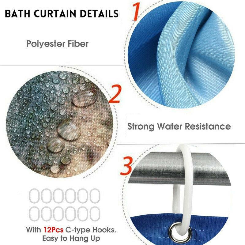 Shower Curtain Thicken Bathroom Rug Set-STYLEGOING