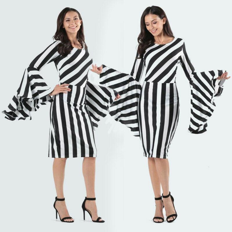 Womens Plus Size Ruffle Sleeve Midi Dresses-STYLEGOING