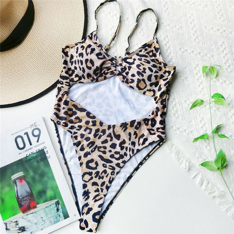 One Piece Sexy Leopard Print Swimsuit-STYLEGOING