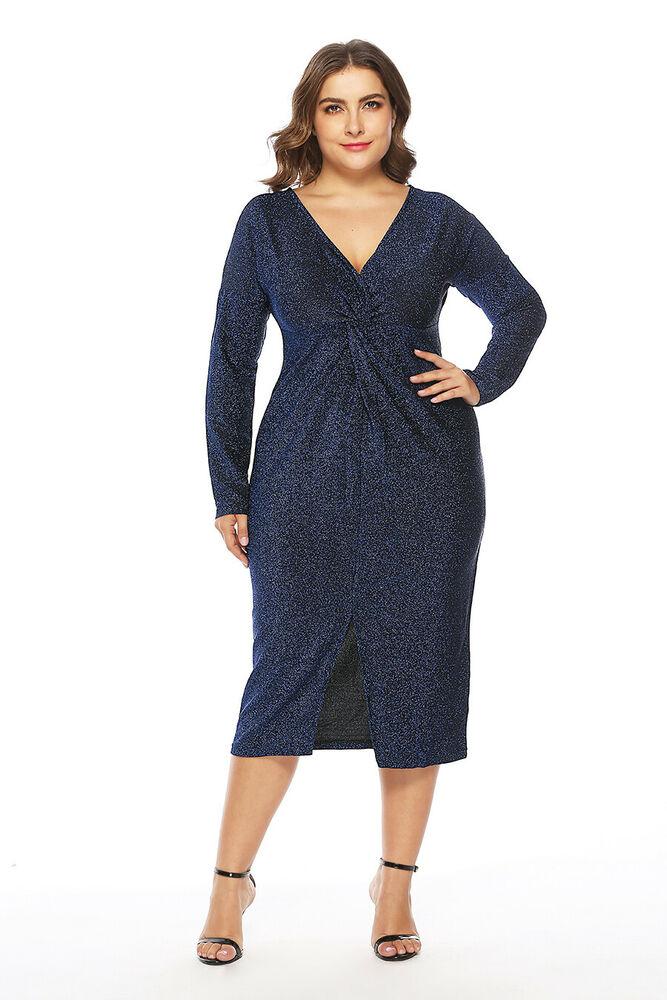 Plus Size Women Casual Maxi Dress-STYLEGOING