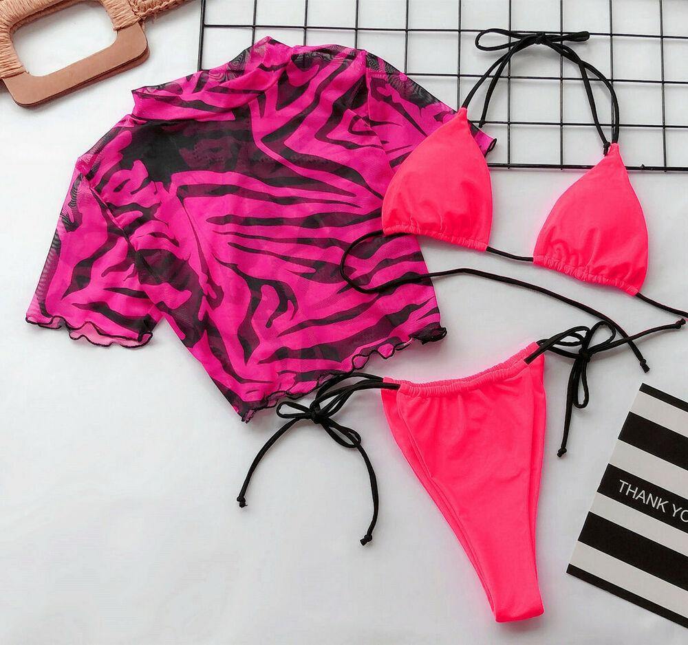3PCS Women's Leopard Beach Bikini-STYLEGOING