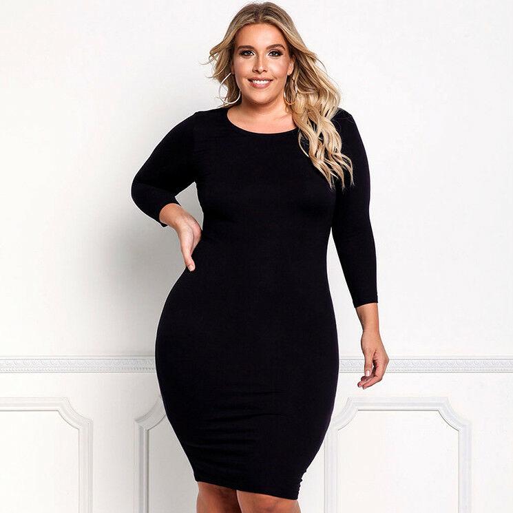 Plus Size Casual Long Sleeve Short Dress-STYLEGOING