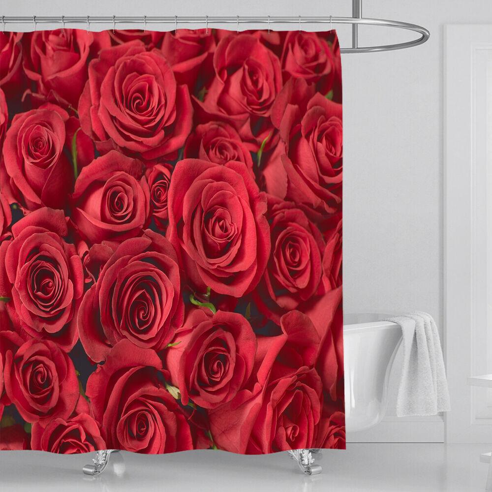 Rose Shower Curtain Set-STYLEGOING