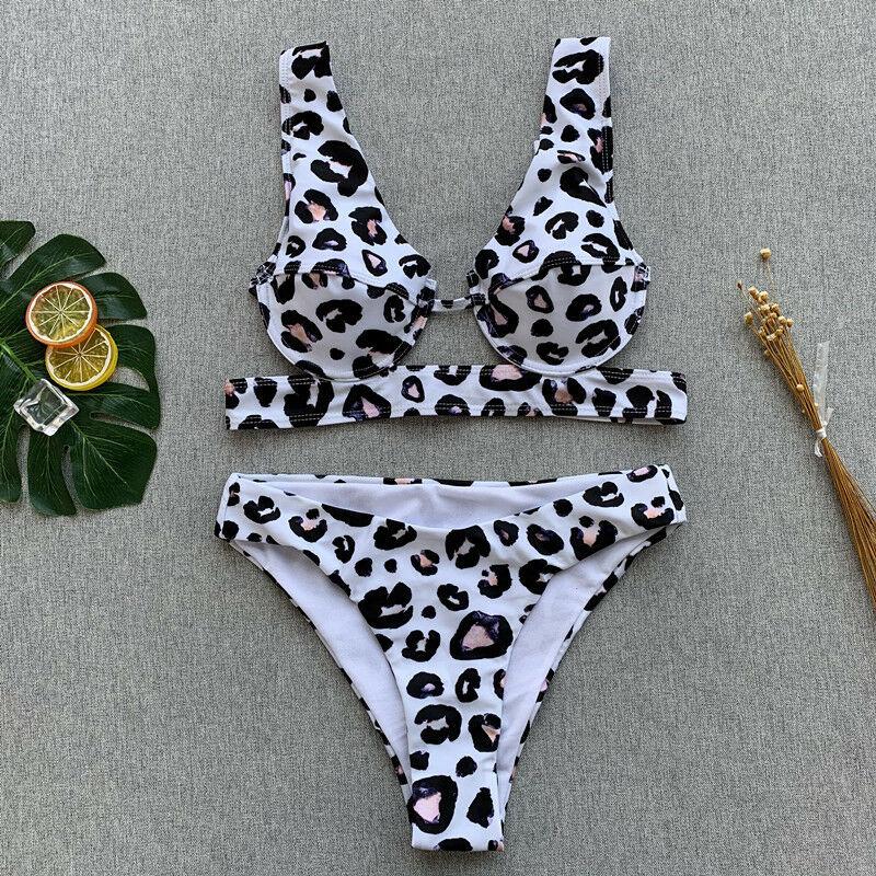Leopard Bra Bikini Swimwear-STYLEGOING