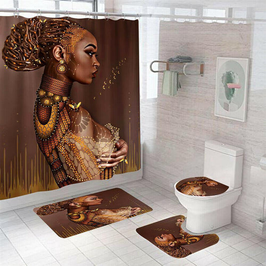 Woman Shower Curtain Set-STYLEGOING