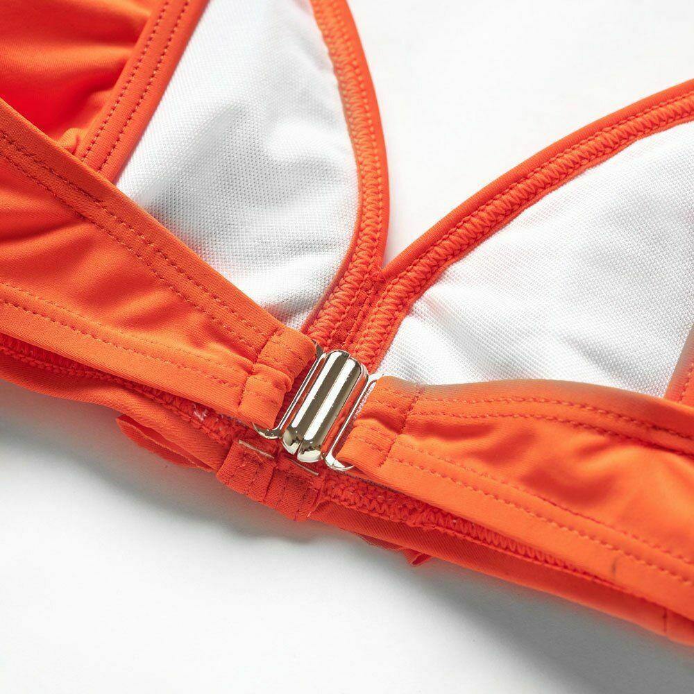 Orange Printed Bikini Set For Mom Daughter-STYLEGOING