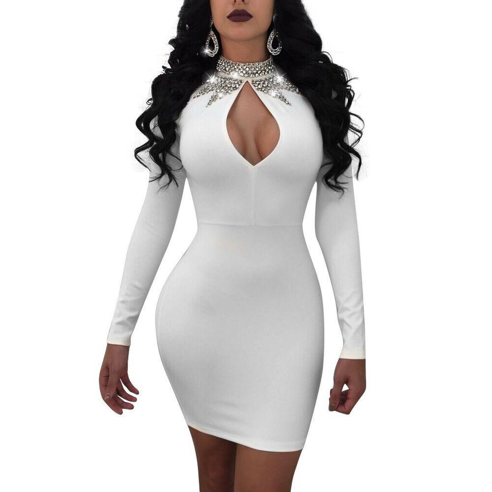 Sexy Long Sleeve Bodycon Dresses-STYLEGOING