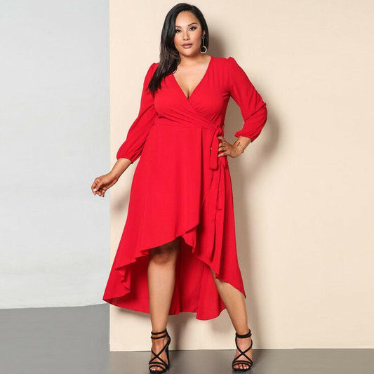 Plus Size Evening Cocktail Prom Dresses-STYLEGOING