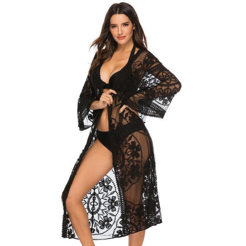Beach Kimono Long Cardigan Cover Up-STYLEGOING