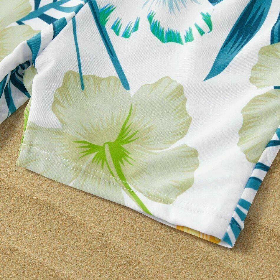 Family Beach Holiday Summer Leaf Print Bikini-STYLEGOING