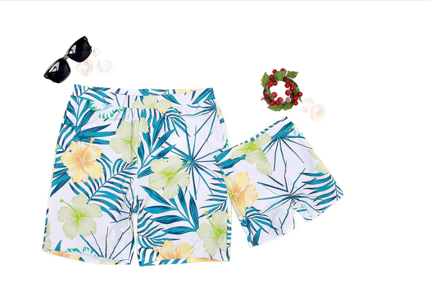 Family Beach Holiday Summer Leaf Print Bikini-STYLEGOING