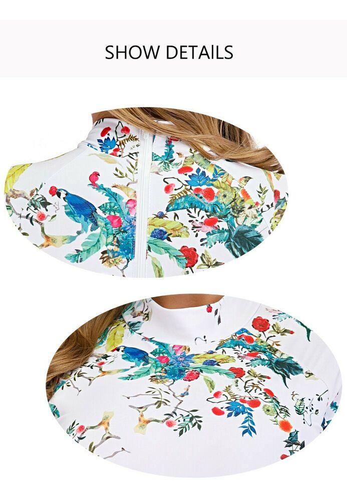Floral Short Sleeve One Piece Swimwear-STYLEGOING