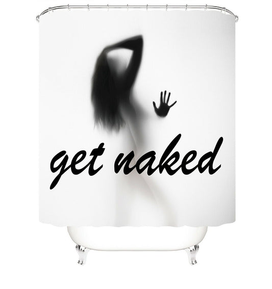Invisable Naked Fabric Shower Curtain-STYLEGOING