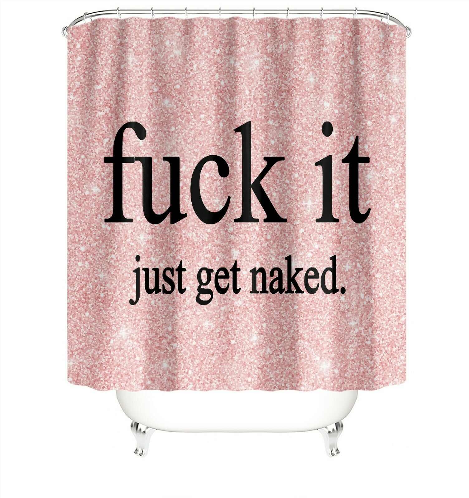 Fuck it Fabric Shower Curtain For Bathroom-STYLEGOING