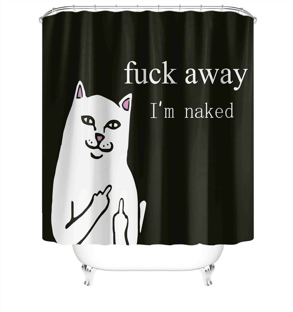 I'm Naked Fabric Shower Curtain-STYLEGOING