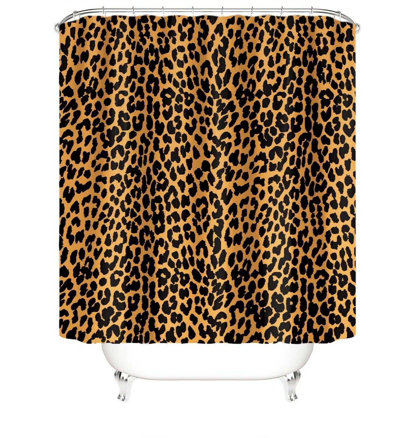 Leopard Fabric Shower Curtain-STYLEGOING