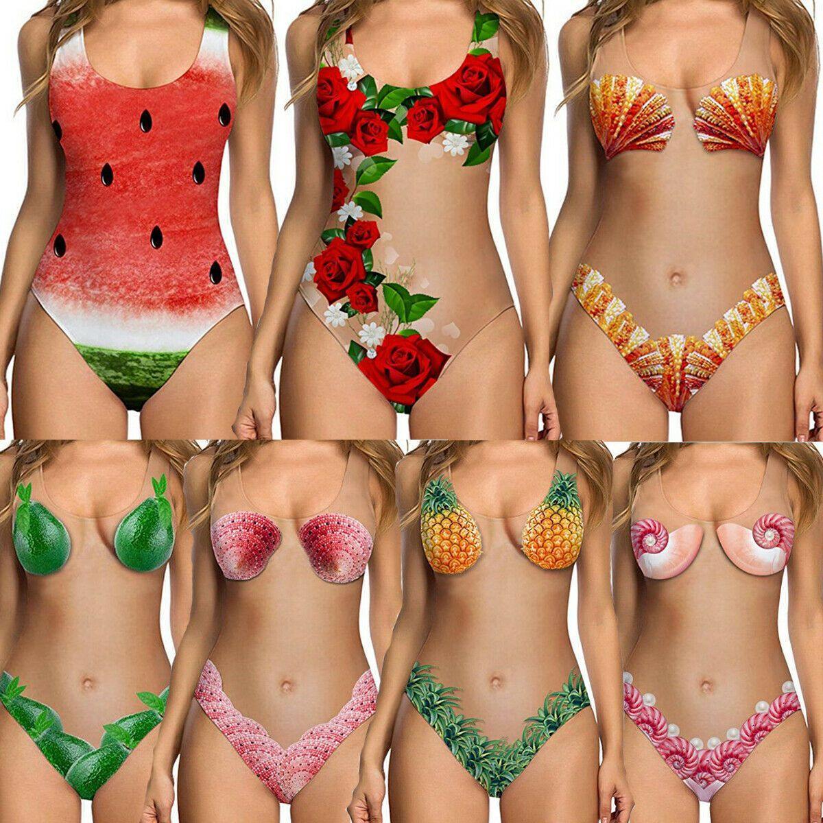 Summer Fruit Print One Piece Beach Swimwear-STYLEGOING