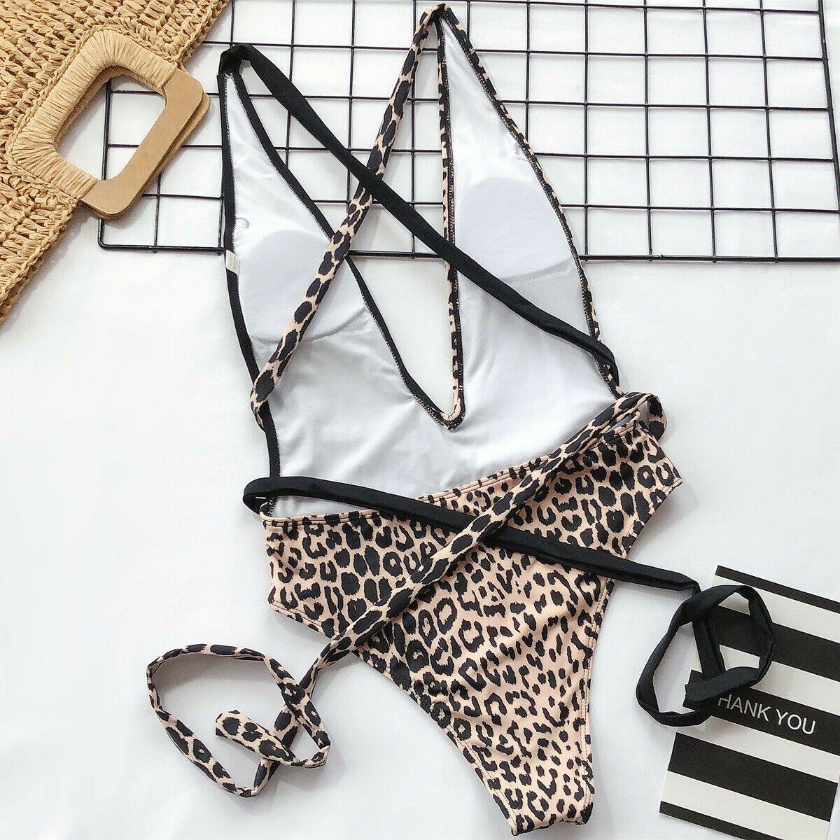 Leopard Bangdage One Piece Swimsuit-STYLEGOING