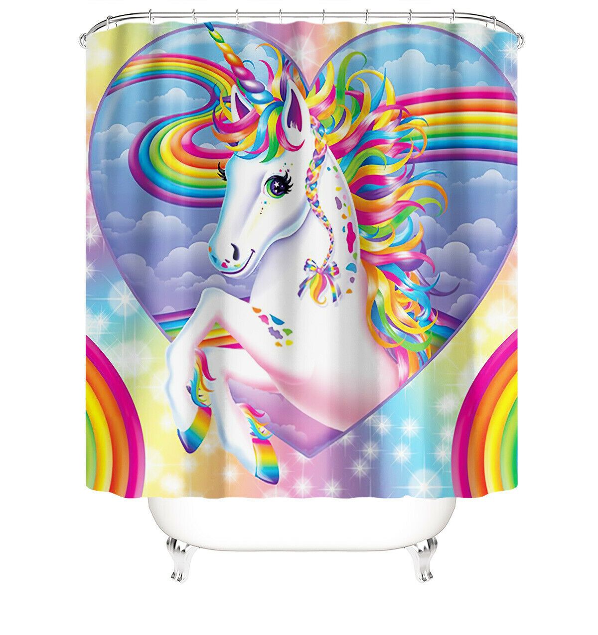 Unicorn Fabric Shower Curtains-STYLEGOING