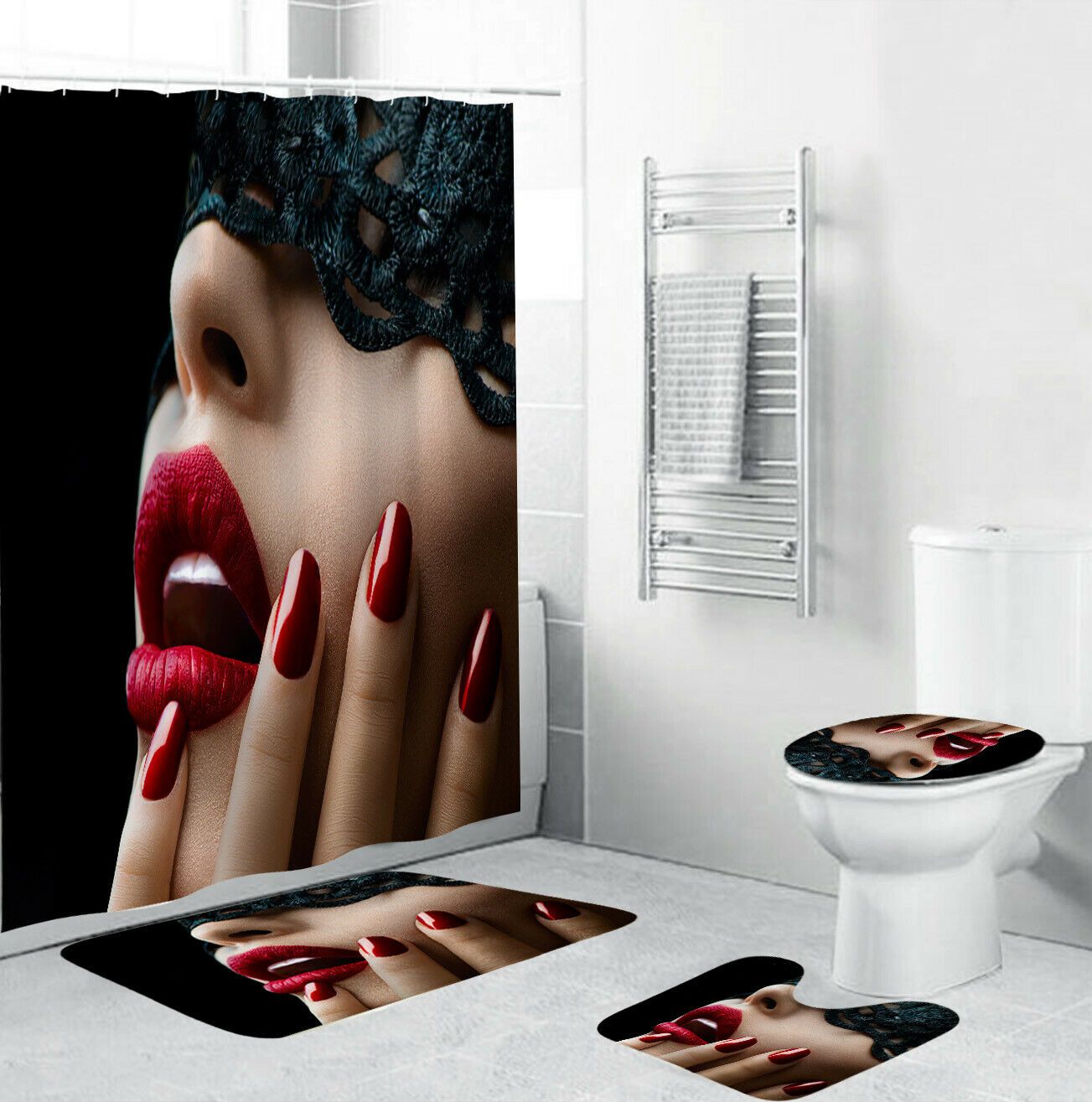 Sexy lady Fabric Shower Curtain for Bathroon-STYLEGOING