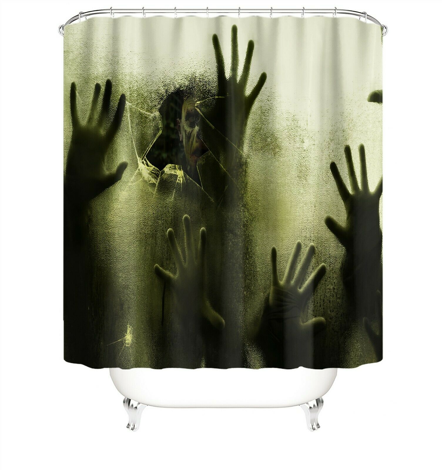 Halloween Zombie Fabric Shower Curtain-STYLEGOING
