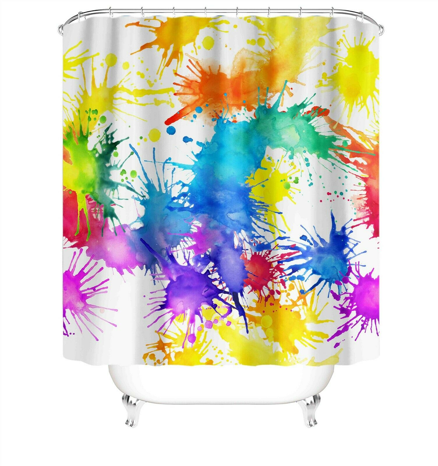 Colorful Fabric Shower Curtain For Bathroom-STYLEGOING
