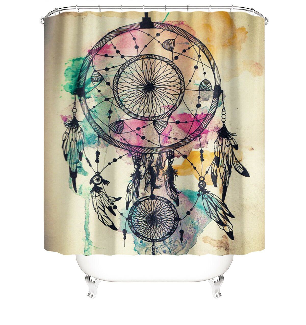Dreamcatcher Fabric Shower Curtain-STYLEGOING
