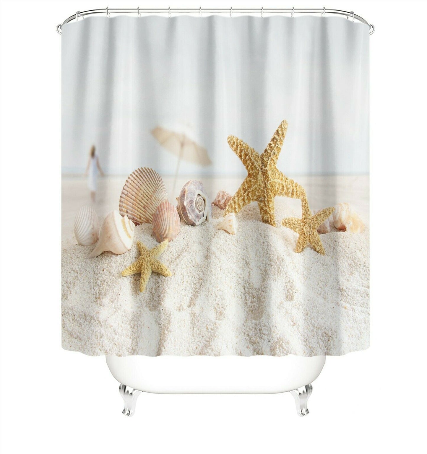 Sandbeach Fabric Shower Curtain-STYLEGOING