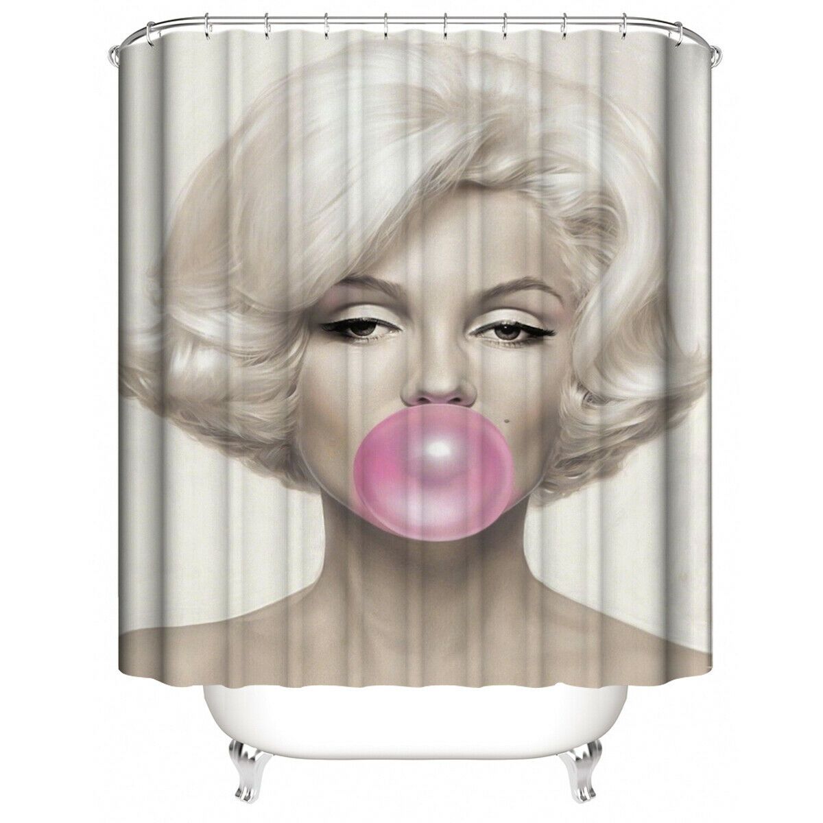 Bubble Girl Fabric Shower Curtain-STYLEGOING