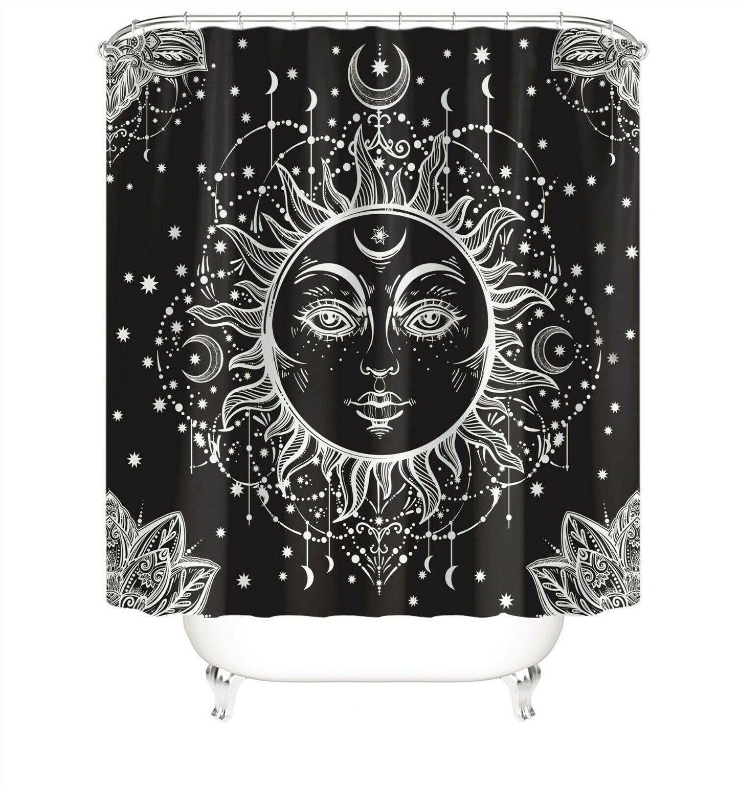 Sun-God Fabric Shower Curtains-STYLEGOING