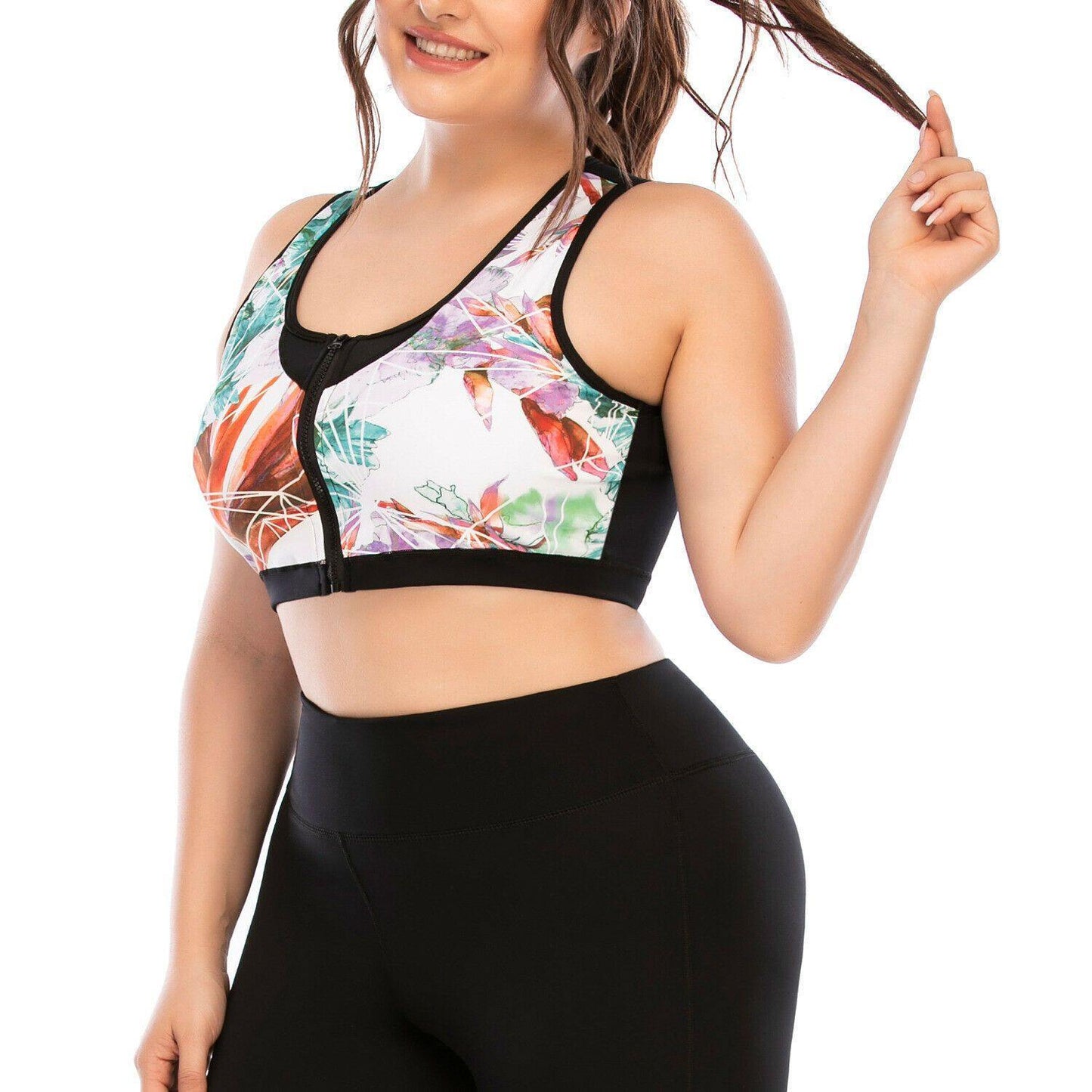Women's Plus Size Yoga Set Fitness Gym Running Sports Outfit-STYLEGOING