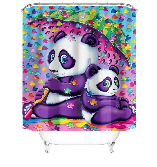 Panda Fabric Shower Curtains-STYLEGOING