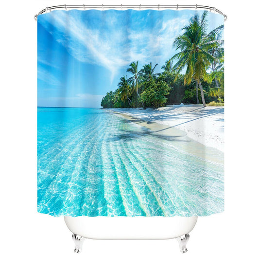Beachside Fabric Shower Curtain-STYLEGOING
